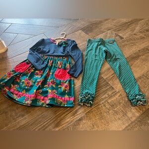 Matilda Jane Floral and Polka Dot Kids Bottoms Set